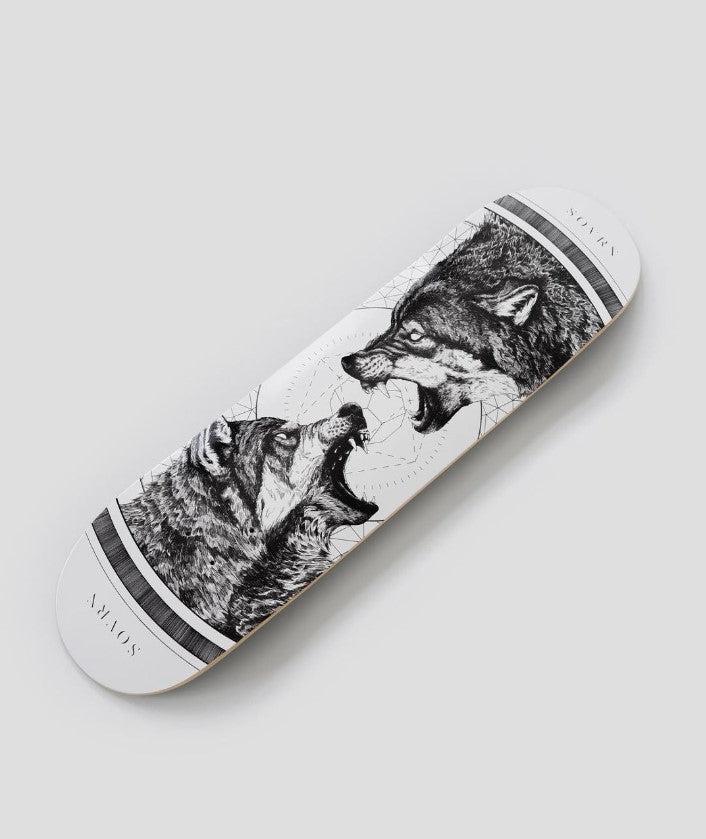 SOVRN Geri & Freki Wolf Skateboard Deck