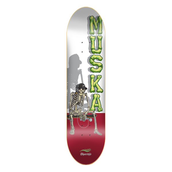 Shortys Muska Skeleton Silhouette Skateboard Deck