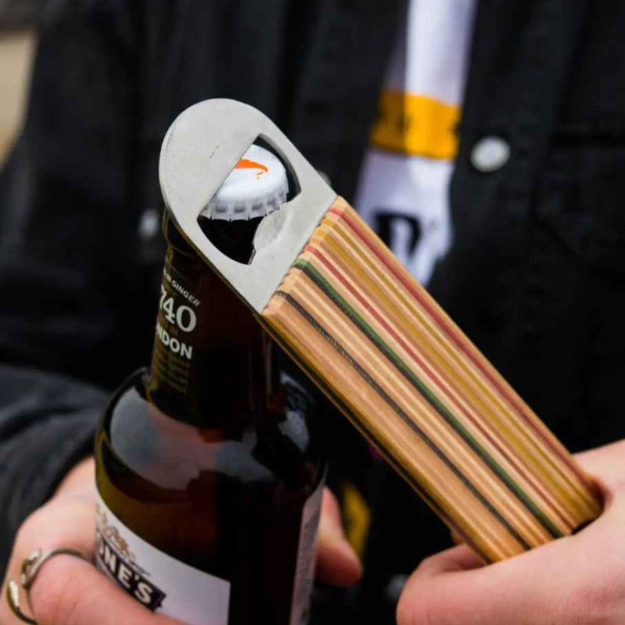 Recycled Skateboard Bottle Opener