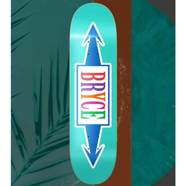 Stereo Bryce Wettstein Teal Arrows Skateboard Deck